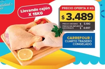 Carrefour - Cuarto Trasero Congelado