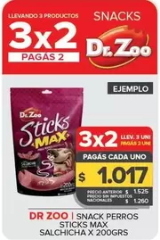 Dr Zoo - Snack Perros Sticks Max Salchicha