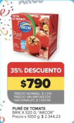 Arcor - PURÉ DE TOMATE BRIK