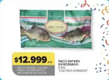 X$ - PACU ENTERO EVISCERADO