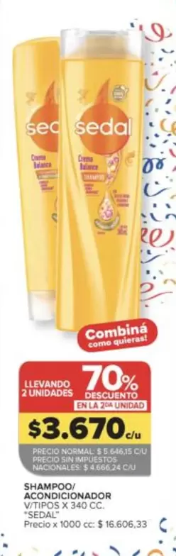 Sedal - SHAMPOO/ ACONDICIONADOR