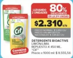Cif - DETERGENTE BIOACTIVE LIM
uevoN/LIMA