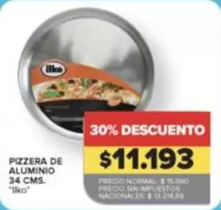 Ilko - PIZZERA DE ALUMINIO 34 CMS.