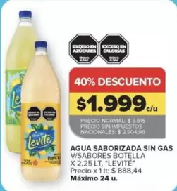 Levité - AGUA SABORIZADA SIN GAS