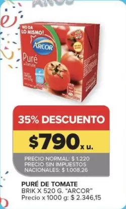 Arcor - PURE DE TOMATE BRIK