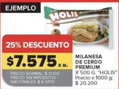 X$ - MILANESA DE CERDO PREMIUM