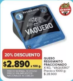 X$ - QUESO REGGIAINITO FRACCIONADO