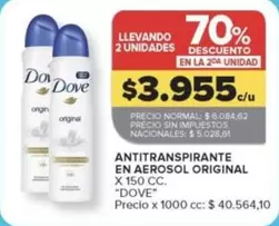 Dove - ANTITRANSPIRANTE EN AEROSOL ORIGINAL