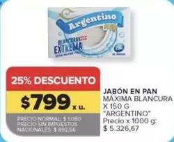 Argentino - JABÓN EN PAN
