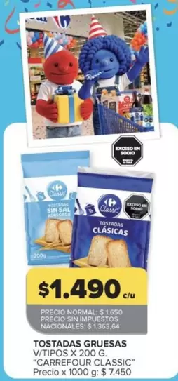 Carrefour - TOSTADAS GRUESAS