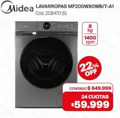 Midea - LAVARROPAS MF200W80WB/T-A1 Cód. 208470 (5)
