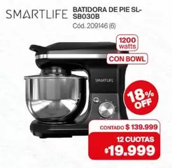 Smartlife - BATIDORA DE PIE SL-SB030B Cód. 209146 (6)