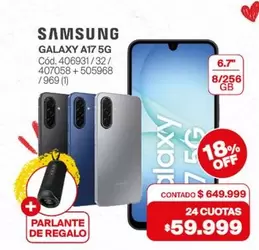 Samsung - GALAXY A17 5G Cód. 406931/32 / 407058 + 505968 /969 (1)