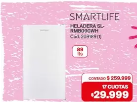 Smartlife - HELADERA SL-RMB090WH Cód.209189 (1)