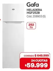 Gafa - HELADERA HGF252B Cód. 208903 (5)