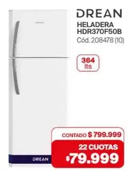 Drean - HELADERA HDR370F50B Cód. 208478 (10)