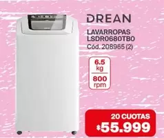 Drean - LAVARROPAS LSDR0680TBO Cód. 208965 (2)