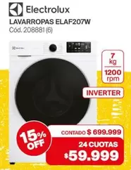 Electrolux - LAVARROPAS ELAF207W Cód. 208881 (6)