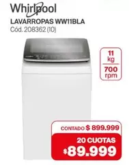 Whirlpool - LAVARROPAS WW11BLA Cód. 208362 (10)