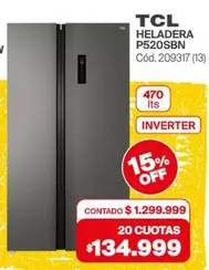 TCL - HELADERA P520SBN Cód. 209317 (13)