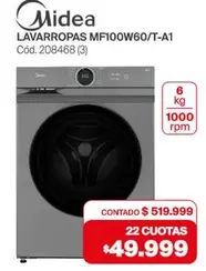 Midea - LAVARROPAS MF100W60/T-A1 Cód. 208468