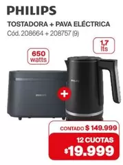 Philips - TOSTADORA + PAVA ELÉCTRICA Cód. 208664 + 208757 (9)