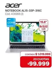 Acer - NOTEBOOK AL15-33P-316C Cód. 406968