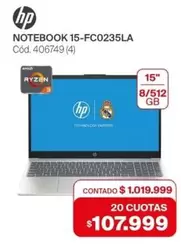 HP - NOTEBOOK 15-FC0235LA Cód. 406749 (4)