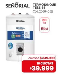 Señorial - TERMOTANQUE TESZ-65 Cód. 206640 (8)