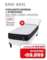 King Koil - CONJUNTO GIORGIA + ALMOHADA Cód. 21655 + 20524 + 600216 (8)