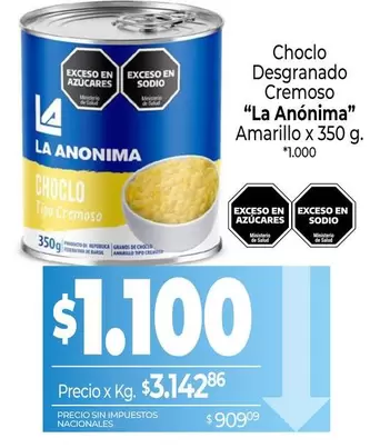 La Anónima - Choclo Desgranado Cremoso