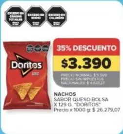Doritos - NACHOS SABOR QUESO BOLSA