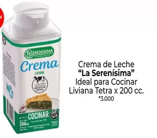 La Serenísima - Crema de Leche Liviana Tetra