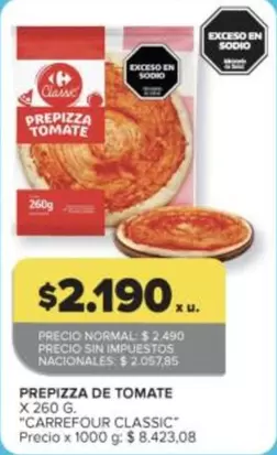 Carrefour - PREPIZZA DE TOMATE