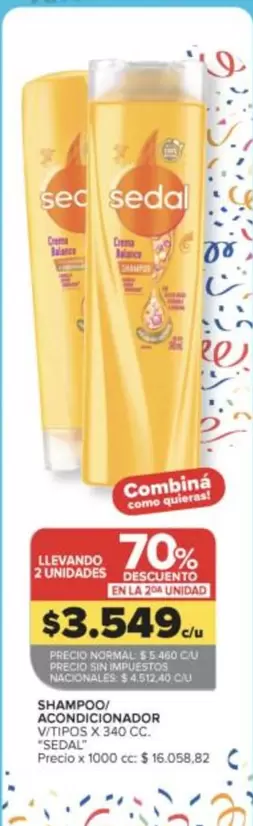 Sedal - Shampoo/Acondicionador