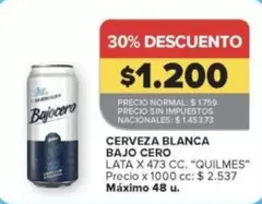 Blanca - CERVEZA BLANCA BAJO CERO