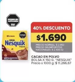 Nesquik - Cacao en Polvo