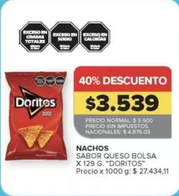 Doritos - NACHOS SABOR QUESO BOLSA