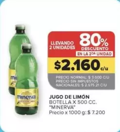 Minerva - JUGO DE LIMÓN