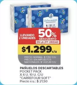Carrefour - PAÑUELOS DESCARTABLES POCKET PACK