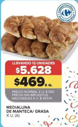 Carrefour - MEDIALUNA DE MANTECA/ GRASA