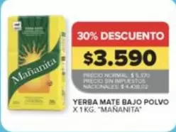 Mañanita - YERBA MATE BAJO POLVO