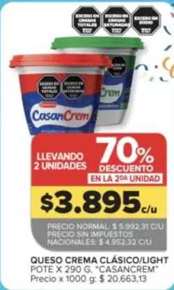 Casancrem - QUESO CREMA CLÁSICO/LIGHT
