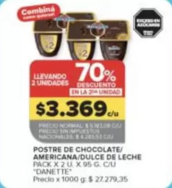 Danette - POSTRE DE CHOCOLATE/AMERICANA/DULCE DE LECHE