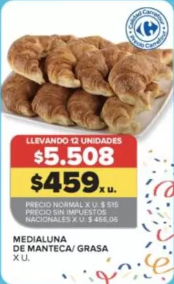 Carrefour - MEDIALUNA DE MANTECA/ GRASA