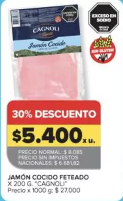 Cagnoli - JAMÓN COCIDO