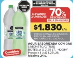 X$ - AGUA SABORIZADA CON GAS LIMONETO/CITRUS