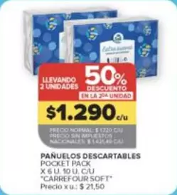 Carrefour - PAÑUELOS DESCARTABLES POCKET PACK