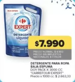 Carrefour - DETERGENTE LIQUIDO BAJA ESPUMA