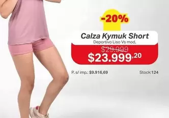 Calza Kymuk Short Deportivo Liso Vs mod.